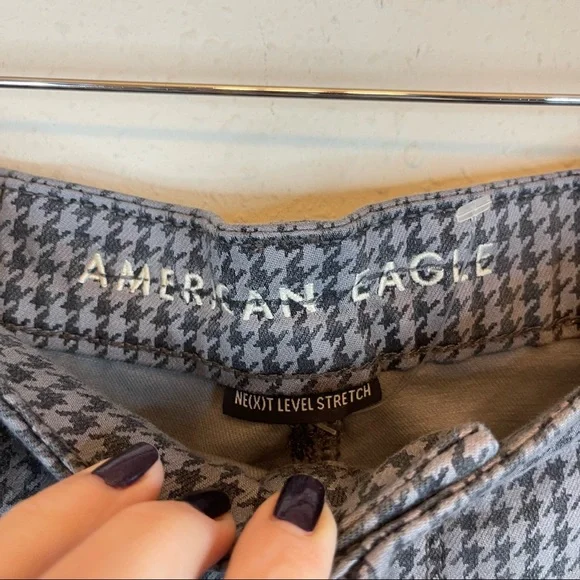 American Eagle Houndstooth Curvy Super Hi Rise Plus Size Jegging/Sz:24/NEW - Picture 7 of 10